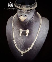 Cliomora Full Bridal Royal Set Fully Made Zirconium Stones NEW 2021