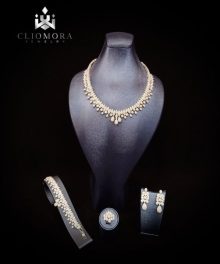 Cliomora Jewelry Set Stylish Modern CZ Cubic Zirconia Stones NEW 2021